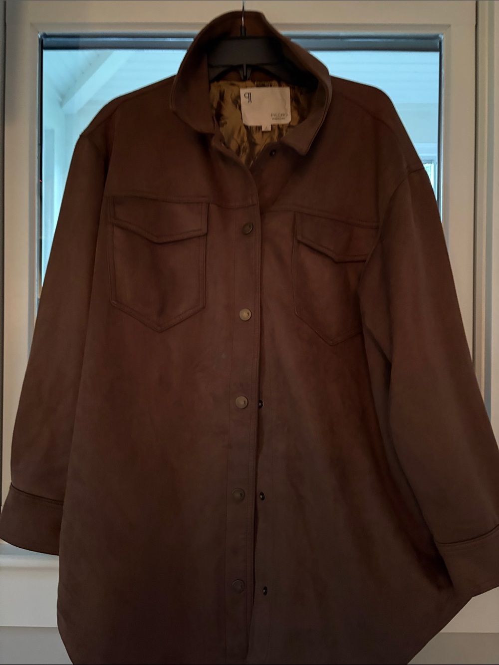 Pilcro Brown Button-Front Utility Jacket